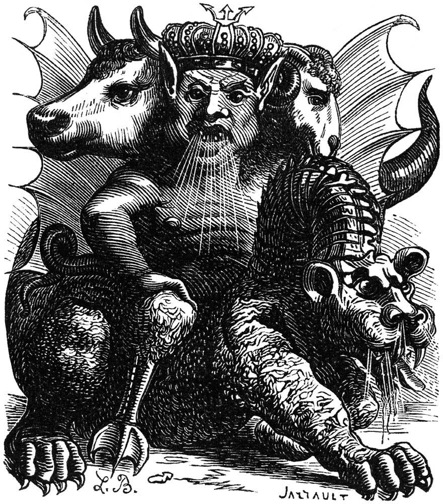 Asmodeus from Dictionnaire Infernal Le Breton 1863
