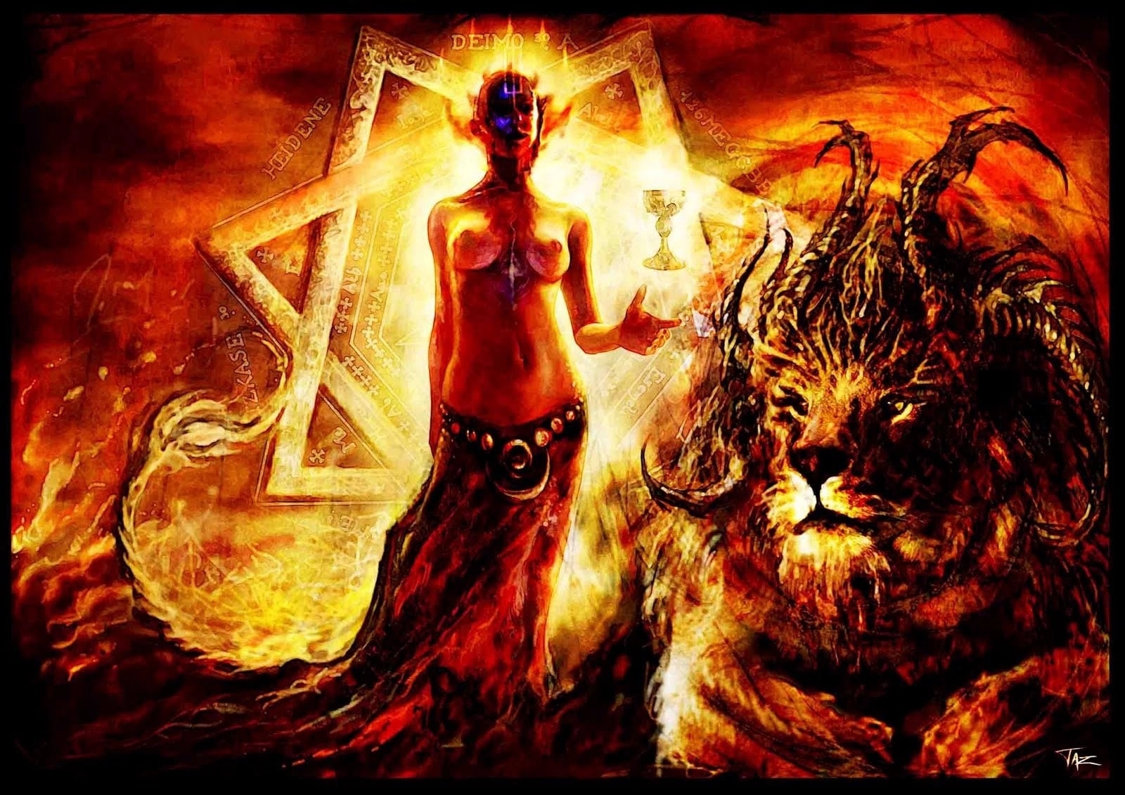 Babalon Madonna unicursal hexagram heart 156 Frater121