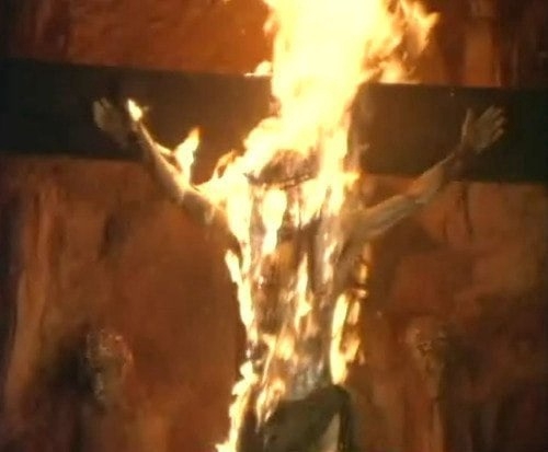 Stigmata of St Francis fiery seraph six-winged crucified