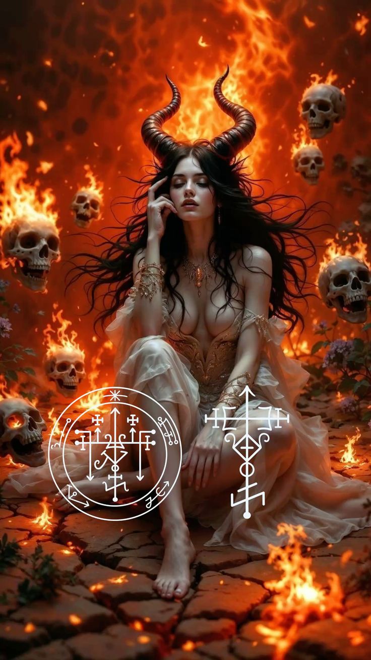 Lilith crowned queen goetic sigil dark armor